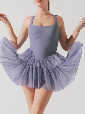 POPFLEX pop flex Corset Pirouette Dress - Blue Mist purple medium